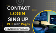 I will create fix contact, login, sign up form, and web page in PHP, html, css